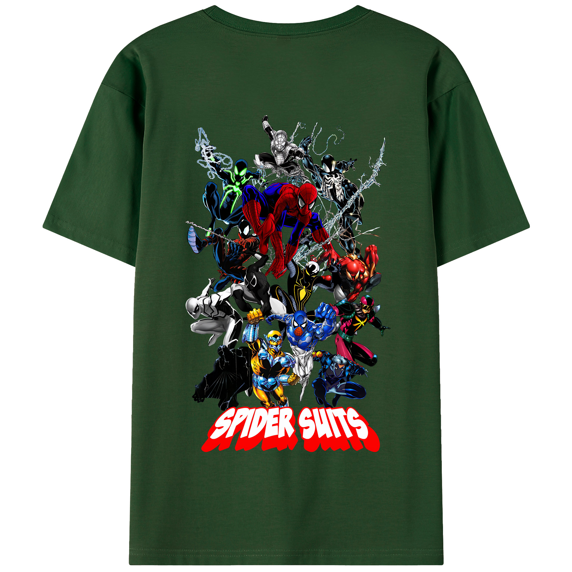 （画像用） Spider Man スパイダーマン 綿100％半袖Tシャツ（背面プリント）